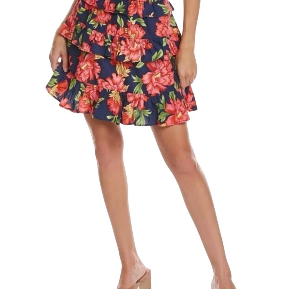 Walter Baker‎ Skirt Hawaiian Bouquet Tiered Christie Ruffle Floral Skirt, Medium